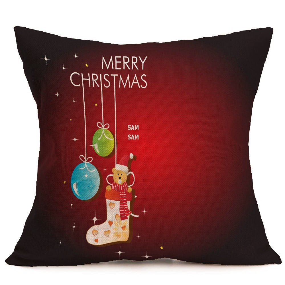 Christmas festive pattern car sofa pillow pillowcase - Krosscanada