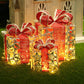 Christmas gift box Christmas tree decorations wrought iron gift box three - piece shopping mall cabinet decoration - Krosscanada