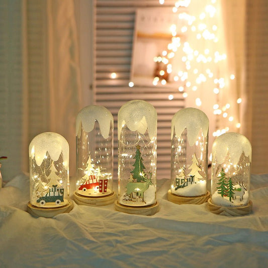 Christmas Gift Ornaments Creative Hanging Frost Christmas Tree Glass Cover - Krosscanada