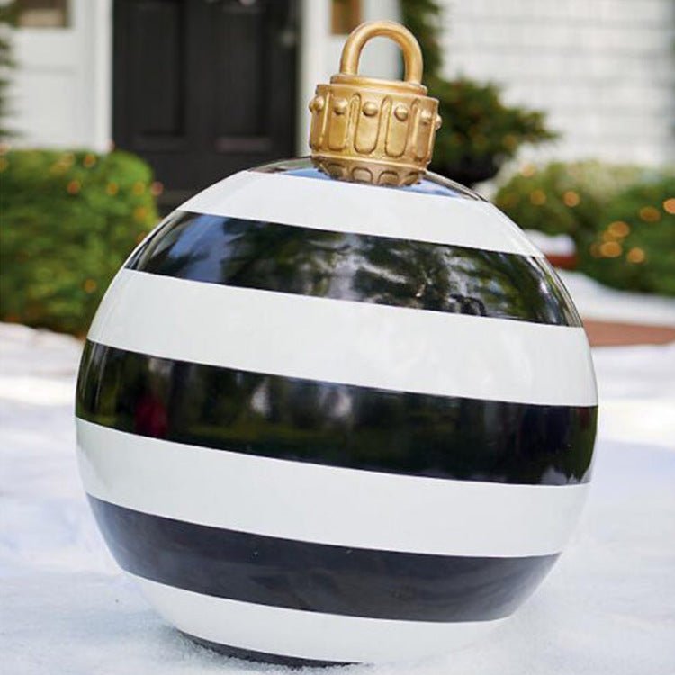 Christmas Ornament Ball Outdoor Pvc 60CM Inflatable Decorated Ball PVC Giant Big Large Balls Xmas Tree Decorations Toy Ball - Krosscanada