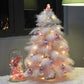 Christmas Ornament Desktop Small Tree Christmas Tree Pink Feather Decoration Tree - Krosscanada