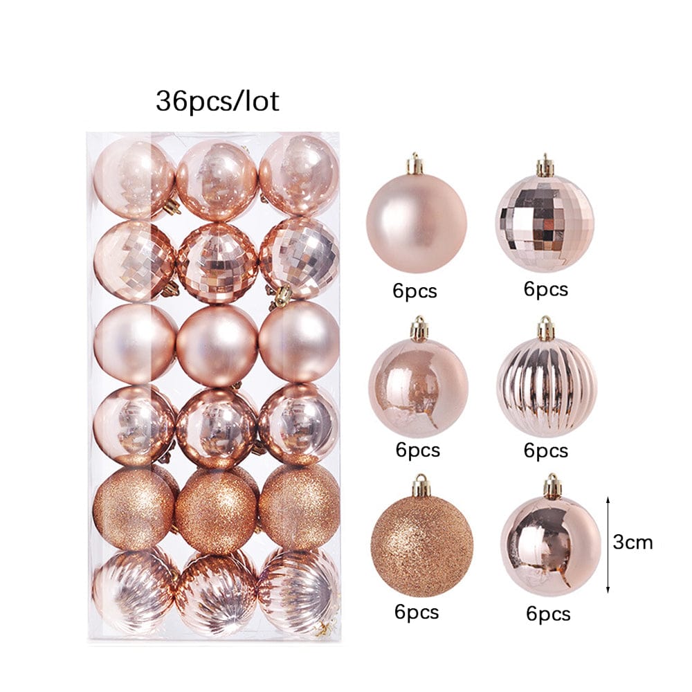 Christmas Tree Ornament Plastic Glitter Ball - Krosscanada