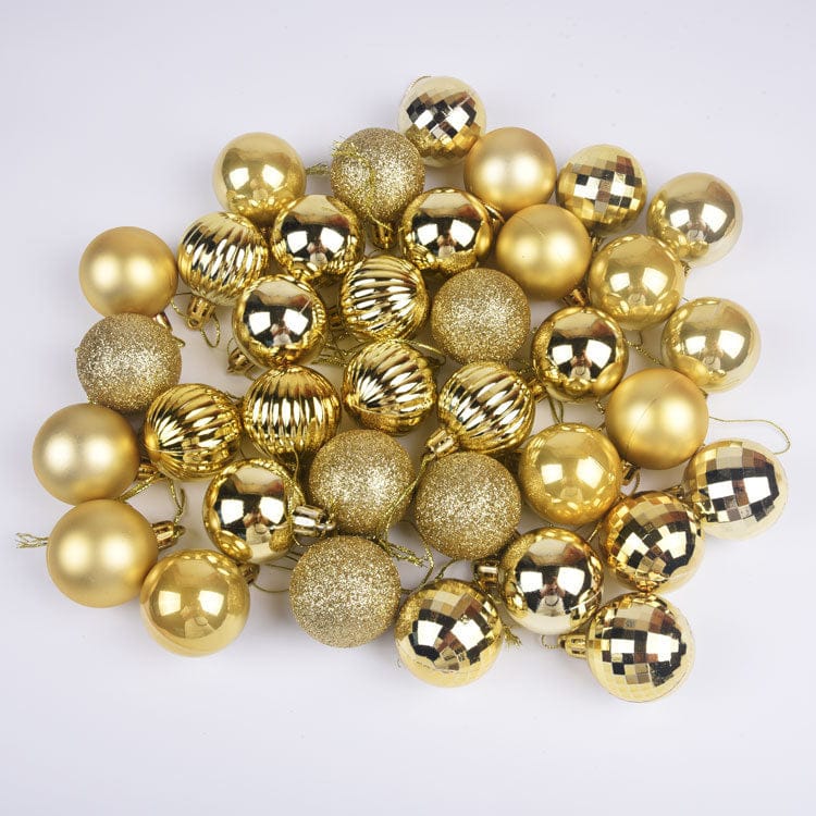 Christmas Tree Ornament Plastic Glitter Ball - Krosscanada