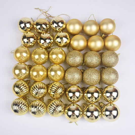 Christmas Tree Ornament Plastic Glitter Ball - Krosscanada