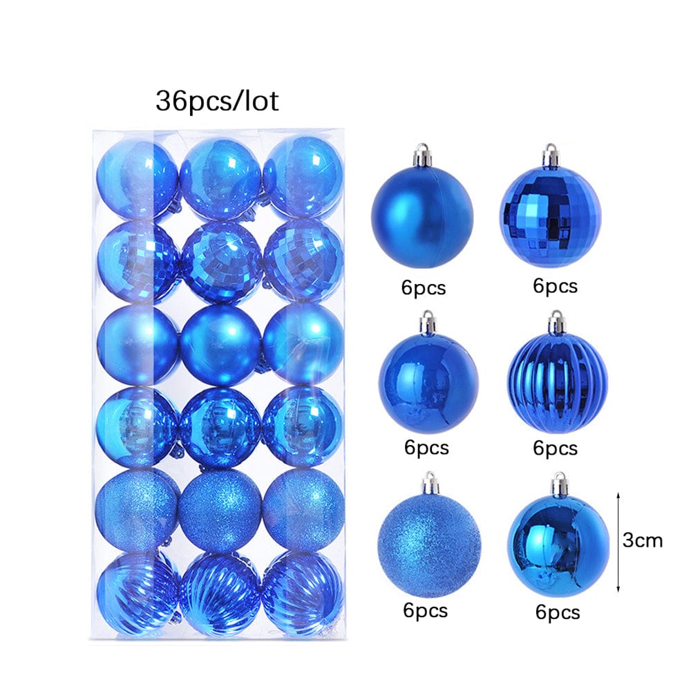 Christmas Tree Ornament Plastic Glitter Ball - Krosscanada