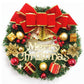 Christmas Wreath Clover Wreath Natural Pine Decorative Christmas Garland with Frost - Krosscanada