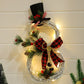 Christmas wreath pendant LED lights garland - Krosscanada
