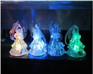 Colorful Acrylic Angel Night Light Christmas Gifts - Krosscanada
