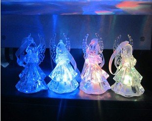 Colorful Acrylic Angel Night Light Christmas Gifts - Krosscanada