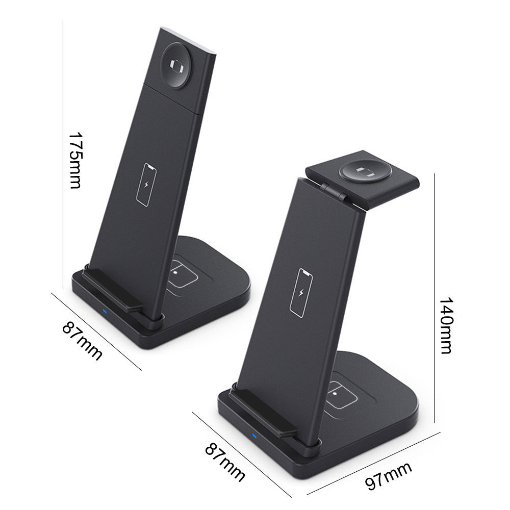 Compatible with Apple , 3 - in - 1 splicing wireless charger supports QI charging - Krosscanada