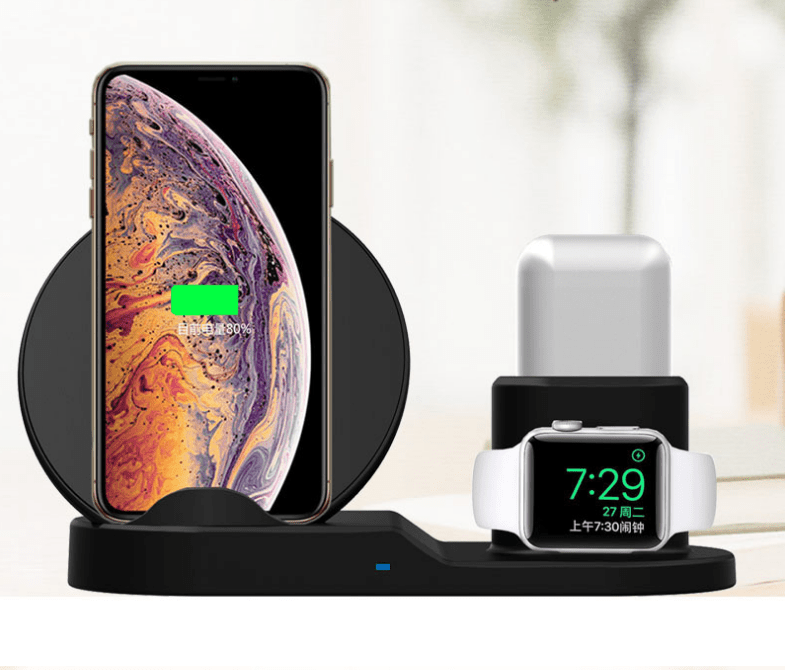 Compatible with Apple , 3 - in - 1 Wireless Charger - Krosscanada