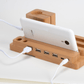 Compatible with Apple , Bamboo, wood andMobile applewatch bracket charging wooden bracket multi - function flat cell phone base - Krosscanada