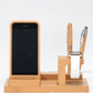 Compatible with Apple , Bamboo, wood andMobile applewatch bracket charging wooden bracket multi - function flat cell phone base - Krosscanada
