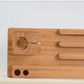 Compatible with Apple , Bamboo, wood andMobile applewatch bracket charging wooden bracket multi - function flat cell phone base - Krosscanada