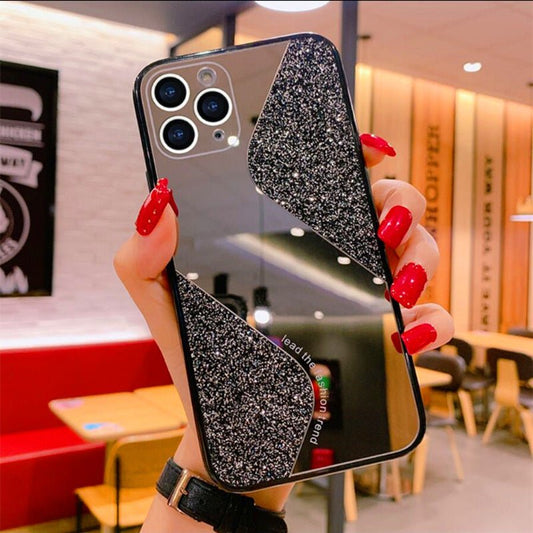 Compatible with Apple, Bling Glitter Makeup Mirror Phone Case For 12 11 Pro - Krosscanada
