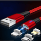 Compatible with Apple , Magnetic data line double U three - in - one source magnetic data line - Krosscanada