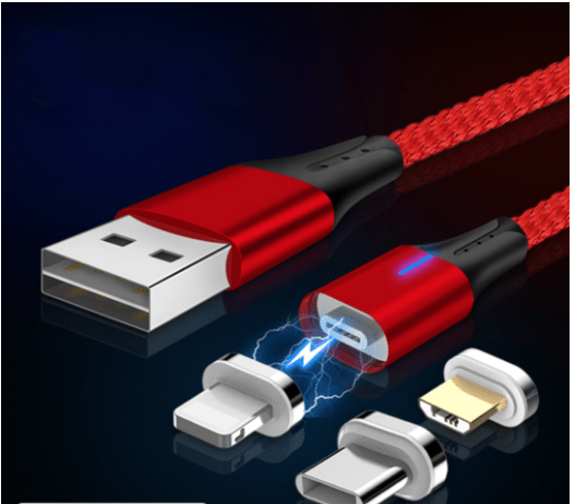 Compatible with Apple , Magnetic data line double U three - in - one source magnetic data line - Krosscanada