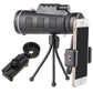 Compatible with Apple, Monocular Telescope Zoom Scope with Compass Phone Clip Tripod - Krosscanada