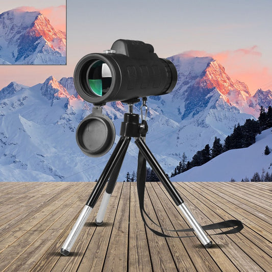 Compatible with Apple, Monocular Telescope Zoom Scope with Compass Phone Clip Tripod - Krosscanada