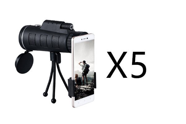 Compatible with Apple, Monocular Telescope Zoom Scope with Compass Phone Clip Tripod - Krosscanada