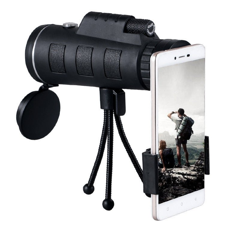 Compatible with Apple, Monocular Telescope Zoom Scope with Compass Phone Clip Tripod - Krosscanada