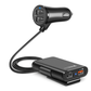 Compatible With Back Seat Car Charger QC3.0 2.4A3.1A 4 USB Car Charger With Cable A Clip - Krosscanada
