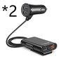 Compatible With Back Seat Car Charger QC3.0 2.4A3.1A 4 USB Car Charger With Cable A Clip - Krosscanada