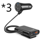 Compatible With Back Seat Car Charger QC3.0 2.4A3.1A 4 USB Car Charger With Cable A Clip - Krosscanada