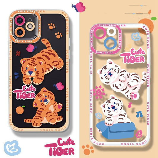 Couple Tiger Phone Case For 13 Right Angle Pro Soft Case - Krosscanada