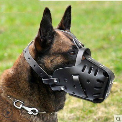 Cowhide Dog Muzzle Medium And Large Dog Horse Dog - Krosscanada