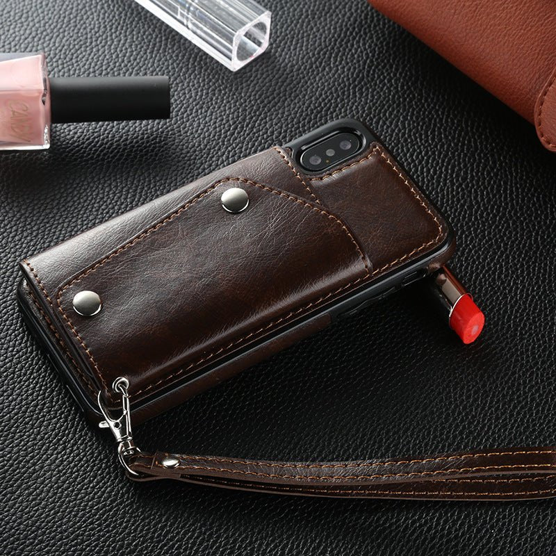 Creative Card Wallet Leather Case With Lanyard - Krosscanada