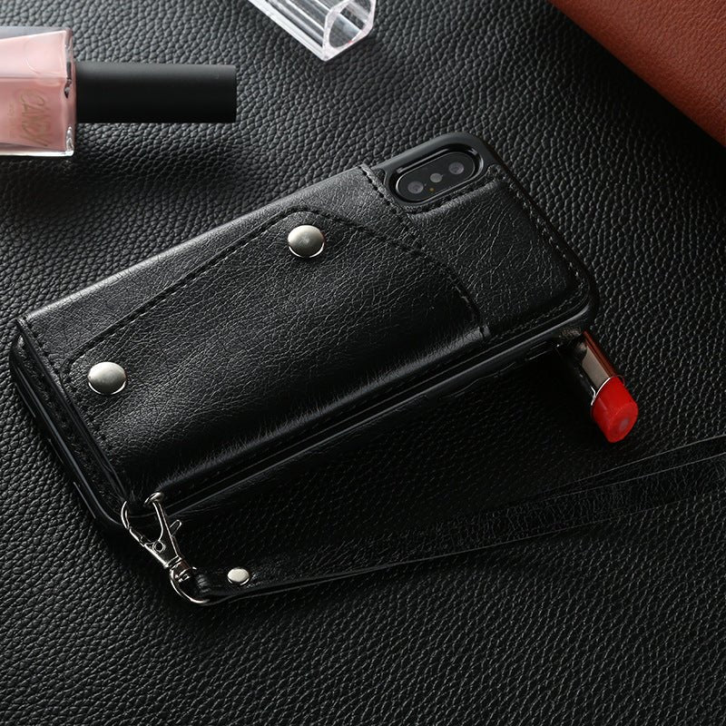 Creative Card Wallet Leather Case With Lanyard - Krosscanada