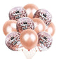 Crown Digital Sequins Rose Gold Latex Balloon Set - Krosscanada