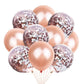 Crown Digital Sequins Rose Gold Latex Balloon Set - Krosscanada