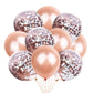 Crown Digital Sequins Rose Gold Latex Balloon Set - Krosscanada
