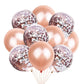 Crown Digital Sequins Rose Gold Latex Balloon Set - Krosscanada