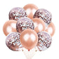 Crown Digital Sequins Rose Gold Latex Balloon Set - Krosscanada