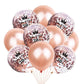 Crown Digital Sequins Rose Gold Latex Balloon Set - Krosscanada