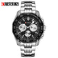 CURREN 8077 Men Quartz Watch Stainless Steel Strap Wristwatch Fashion Business Style relojes hombre - Krosscanada