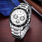 CURREN 8077 Men Quartz Watch Stainless Steel Strap Wristwatch Fashion Business Style relojes hombre - Krosscanada