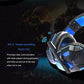 Custom logo glowing stereo headphones, computer gaming headset with microphone - Krosscanada