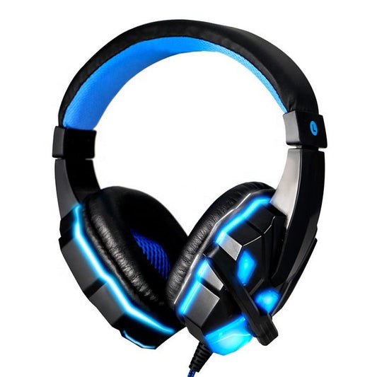 Custom logo glowing stereo headphones, computer gaming headset with microphone - Krosscanada