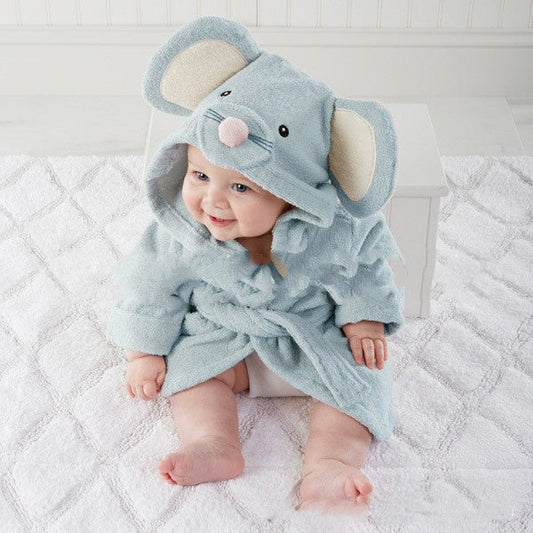 Cute Baby Zoo Bathrobe Hooded Bath Towel - Krosscanada