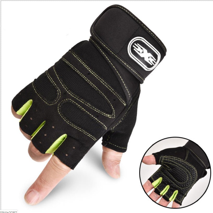 Cycling Gloves Half Finger Breathable Elastic Outdoor Bike Bicycle Riding Fitness Glove Accessories - Krosscanada