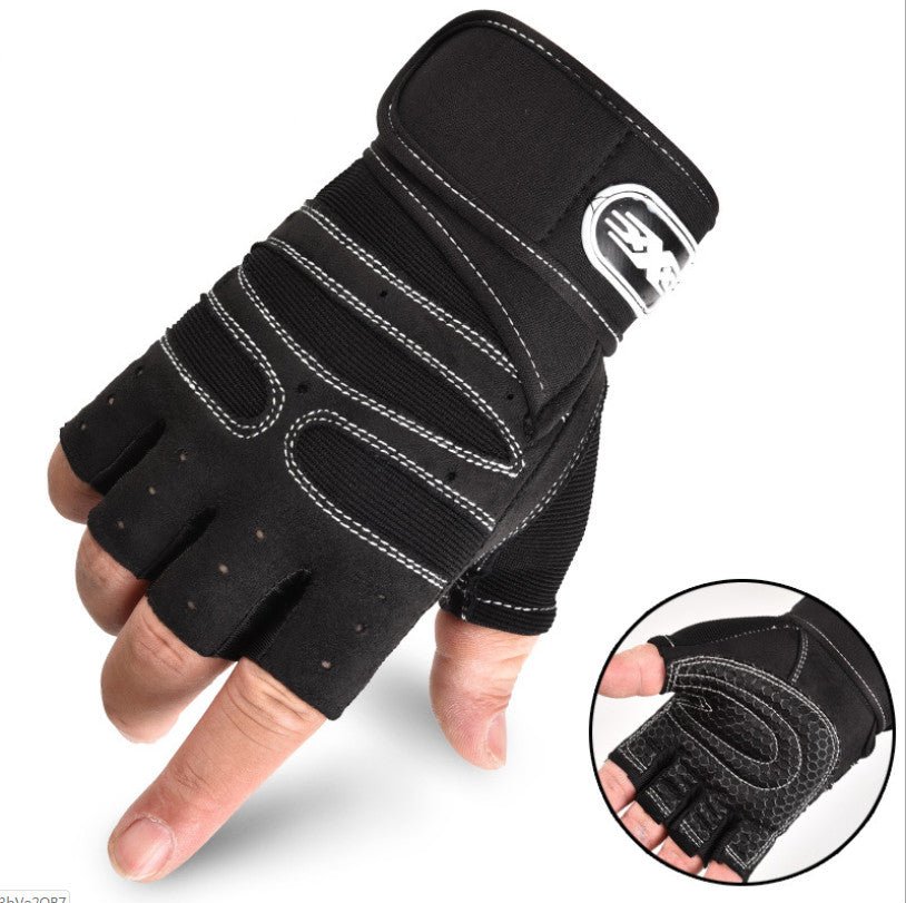 Cycling Gloves Half Finger Breathable Elastic Outdoor Bike Bicycle Riding Fitness Glove Accessories - Krosscanada
