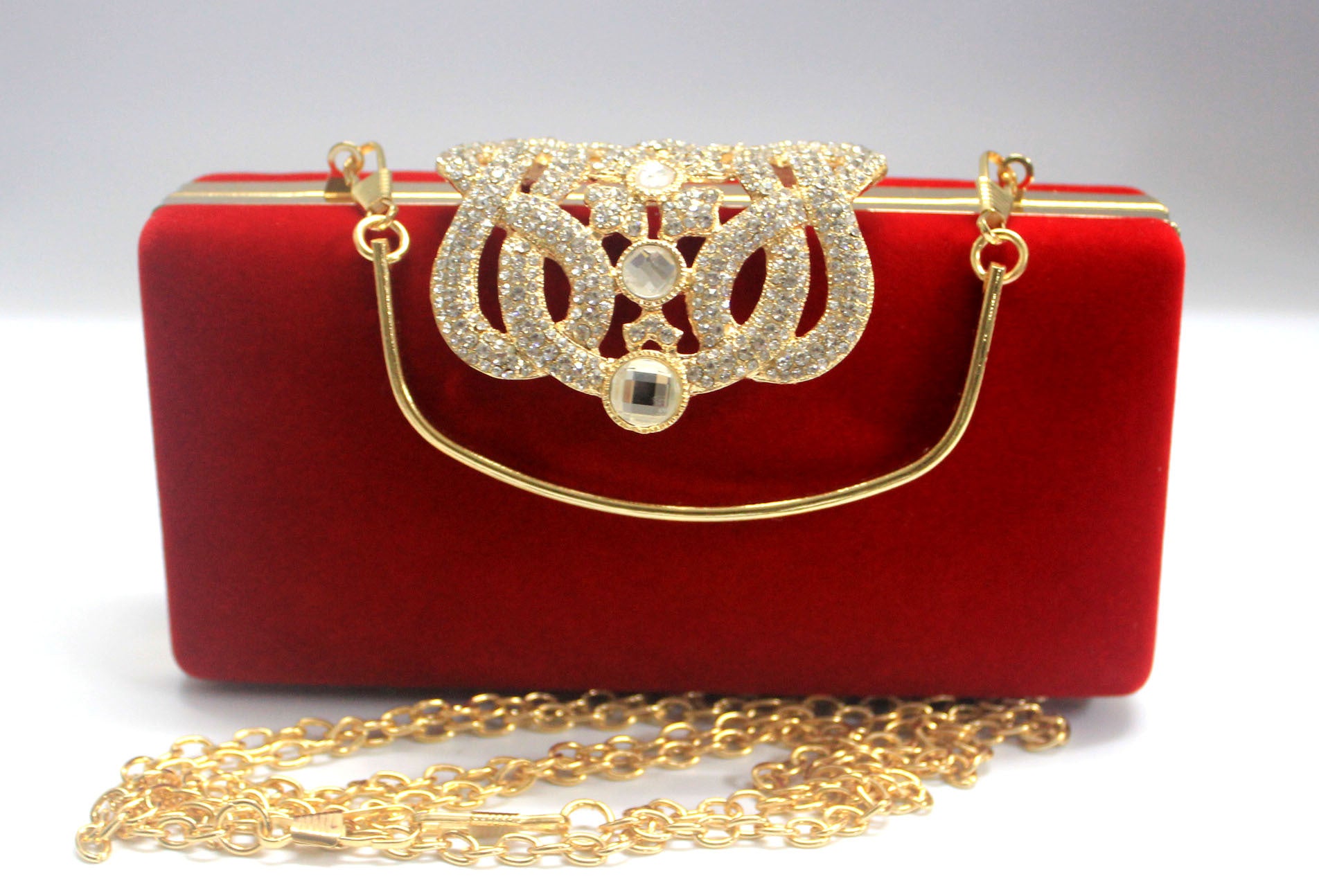 Rhinestone Crown Suede Ladies Bridal Bag - KKscollecation