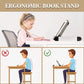 Book Stand, Book Holder Adjustable Height & Angle Ergonomic with Page Paper Clips for Reading Big Heavy Textbooks Music Books Tablet Cook Recipe Hands Free ,White,Amazon Banned - KKscollecation