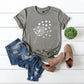 Dandelion Printed Cotton Short - sleeved T-shirt Women - Krosscanada