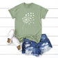 Dandelion Printed Cotton Short - sleeved T-shirt Women - Krosscanada