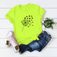 Dandelion Printed Cotton Short - sleeved T-shirt Women - Krosscanada